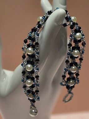 Victorian Pearl Lace Beaded Bracelet